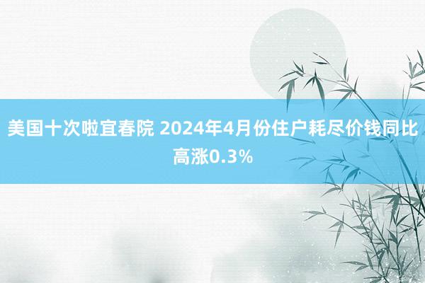 美国十次啦宜春院 2024年4月份住户耗尽价钱同比高涨0.3%