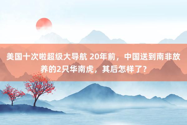 美国十次啦超级大导航 20年前，中国送到南非放养的2只华南虎，其后怎样了？