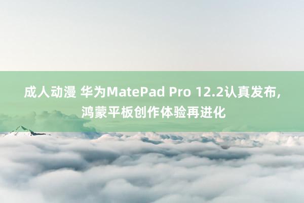 成人动漫 华为MatePad Pro 12.2认真发布, 鸿蒙平板创作体验再进化