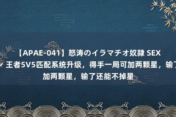 【APAE-041】怒涛のイラマチオ奴隷 SEXコレクション 王者5V5匹配系统升级，得手一局可加两颗星，输了还能不掉星