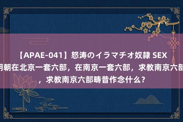 【APAE-041】怒涛のイラマチオ奴隷 SEXコレクション 明朝在北京一套六部，在南京一套六部，求教南京六部畴昔作念什么？