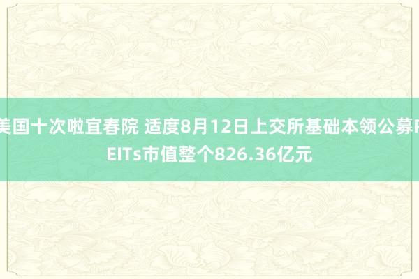 美国十次啦宜春院 适度8月12日上交所基础本领公募REITs市值整个826.36亿元