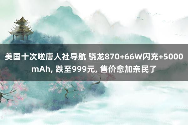 美国十次啦唐人社导航 骁龙870+66W闪充+5000mAh, 跌至999元, 售价愈加亲民了