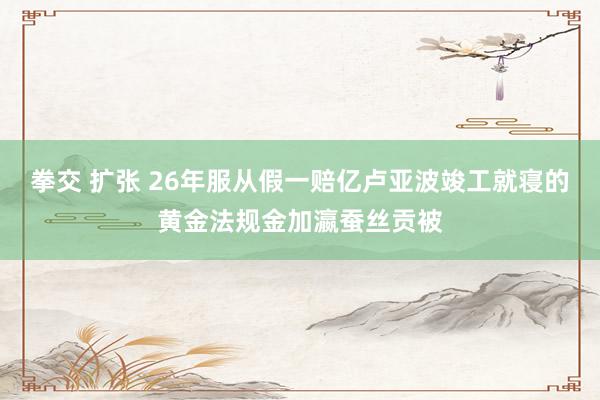 拳交 扩张 26年服从假一赔亿卢亚波竣工就寝的黄金法规金加瀛蚕丝贡被